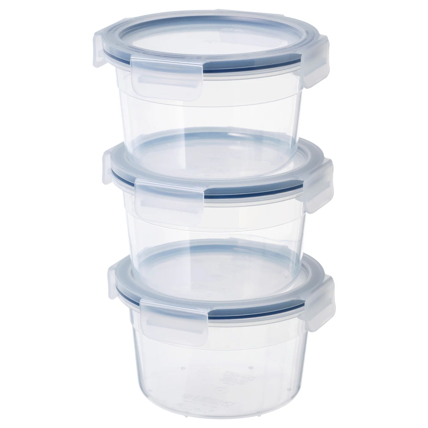IKEA 365+ food container with lid, round/plastic, 750 ml - IKEA