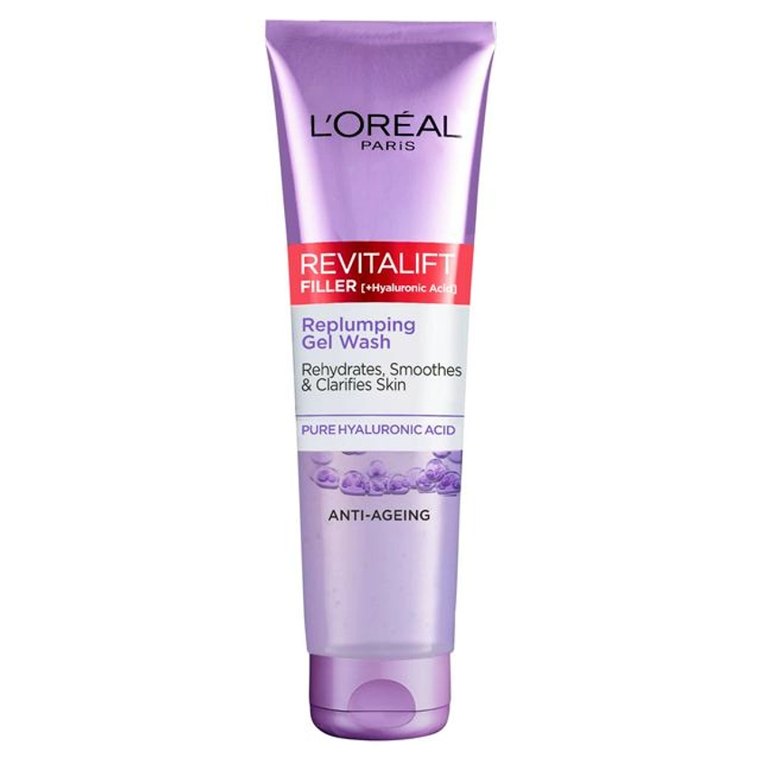 L'Oreal Paris Revitalift Filler [& Hyaluronic Acid] Gel Face Wash Cleanser | Sainsbury's