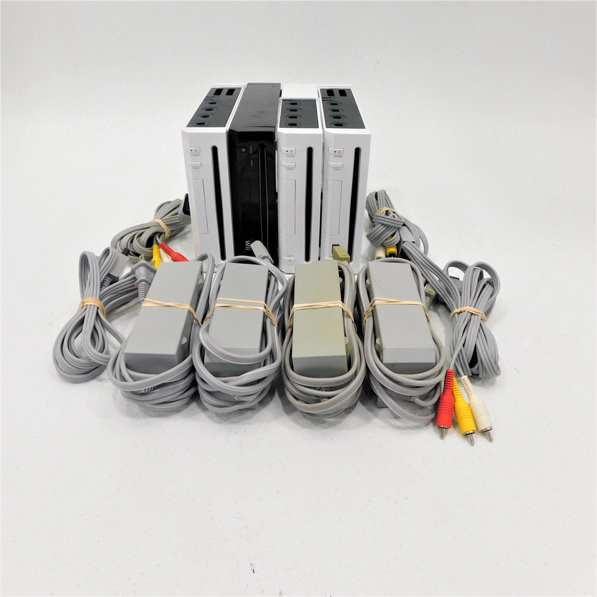 Buy 4 Nintendo Wii Consoles w/ Power + AV Cables for USD 159.99 | GoodwillFinds