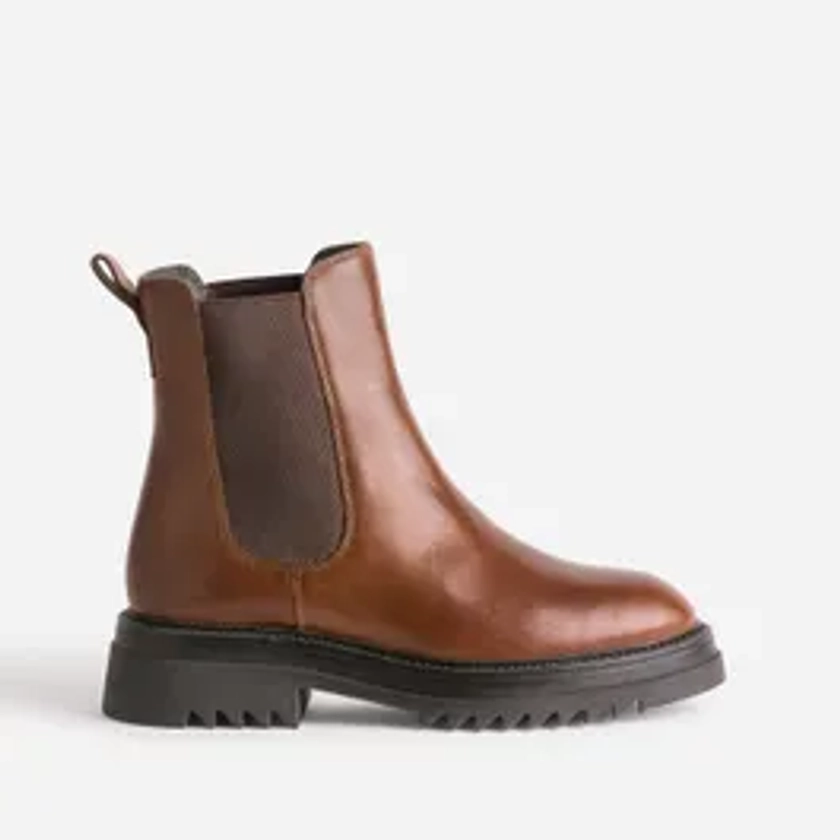 Chelsea boots cognac en cuir