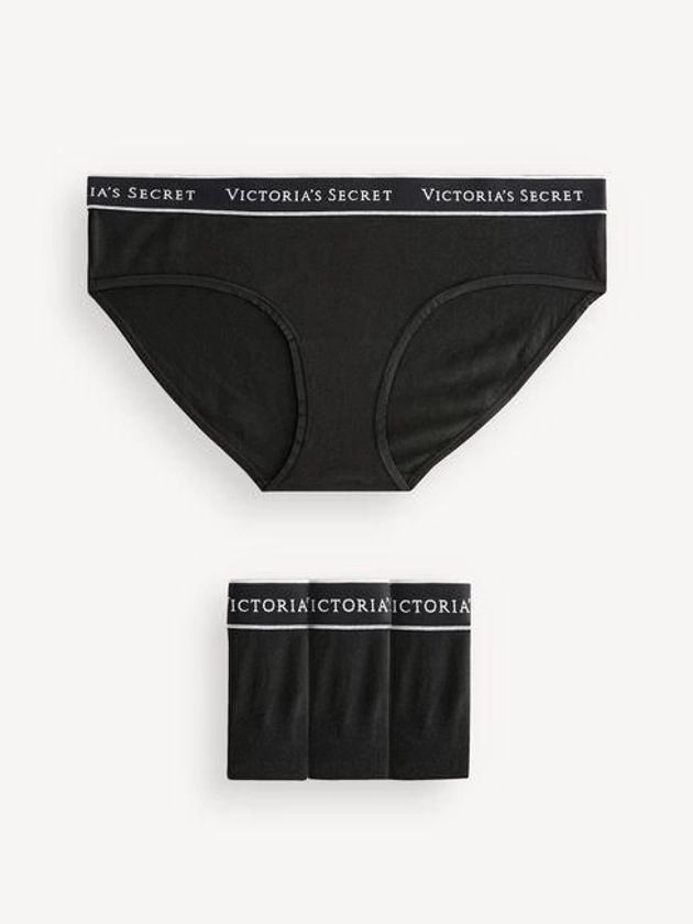 Black Hipster Logo 4 Pack Knickers | Victoria's Secret