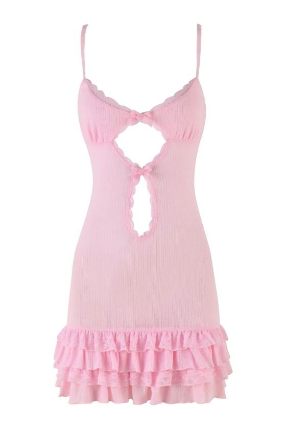 MIRABELLE DRESS - PINK : LACE