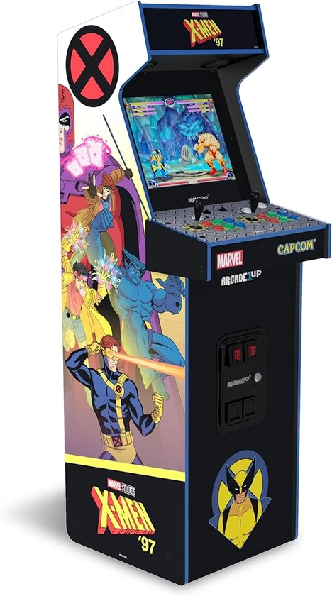 Arcade1Up Marvel Vs. Capcom 2 X-Men ‘97 Edition Deluxe Arcade Machine, Built for Your Home, Over 5-Foot-Tall Cabinet with Over 8 Classic Games