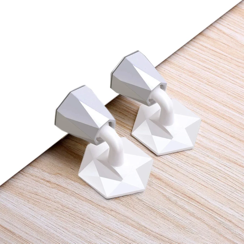 KolorFish Silicone Door Stopper Sound Absorption Drill-Free Door Holder for Bedroom Bathroom Kitchen Home Office White (Pack of 2) : Amazon.in: Home Improvement