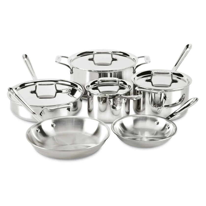 All-Clad - D5 5-Ply Stainless Steel Cookware Set 6pce