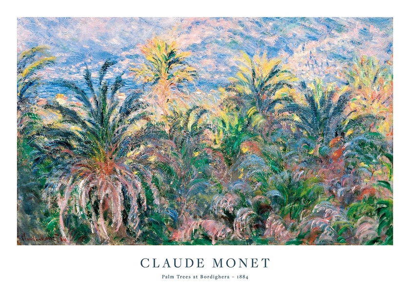 Monet - Palm Trees at Bordighera Affiche