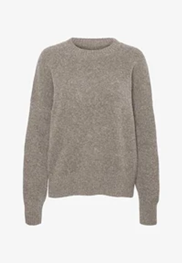 Vero Moda GESCHNITTEN RUNDHALS - Pullover - moon rock/gris - ZALANDO.FR