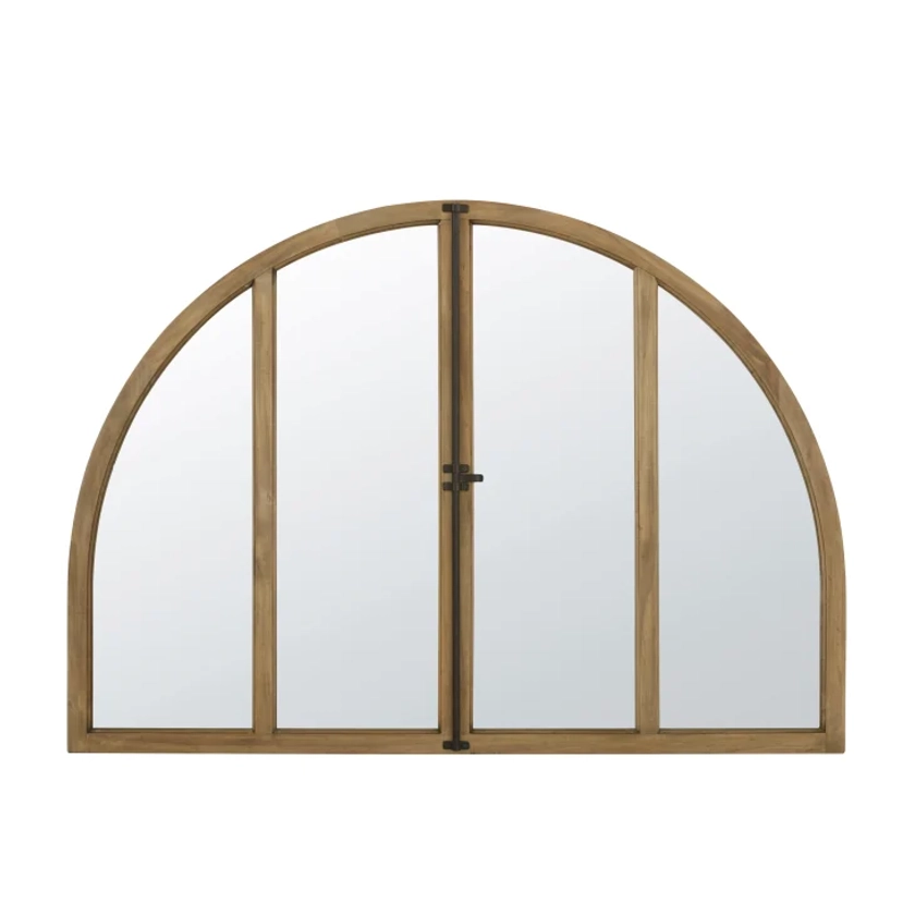 Miroir arche verrière en bois de pin 140x101 CLEMENCE | Maisons du Monde