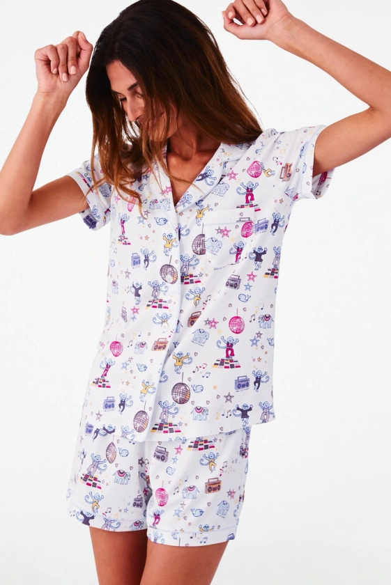 Boogie Monkeyland Polo Pajamas | Roller Rabbit