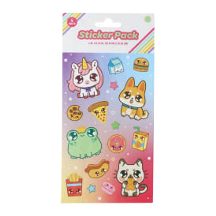 Kawaii Animals & Food Sticker Pack | Five Below