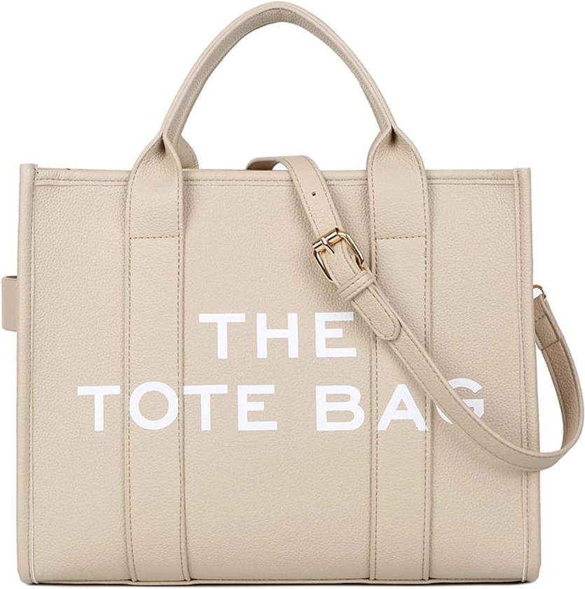 Amazon.com: Beige Tote Bag for Women, Leather Tote Bag, Work Tote Bag, Shoulder Bag, Crossbody Bag for Work : Clothing, Shoes & Jewelry