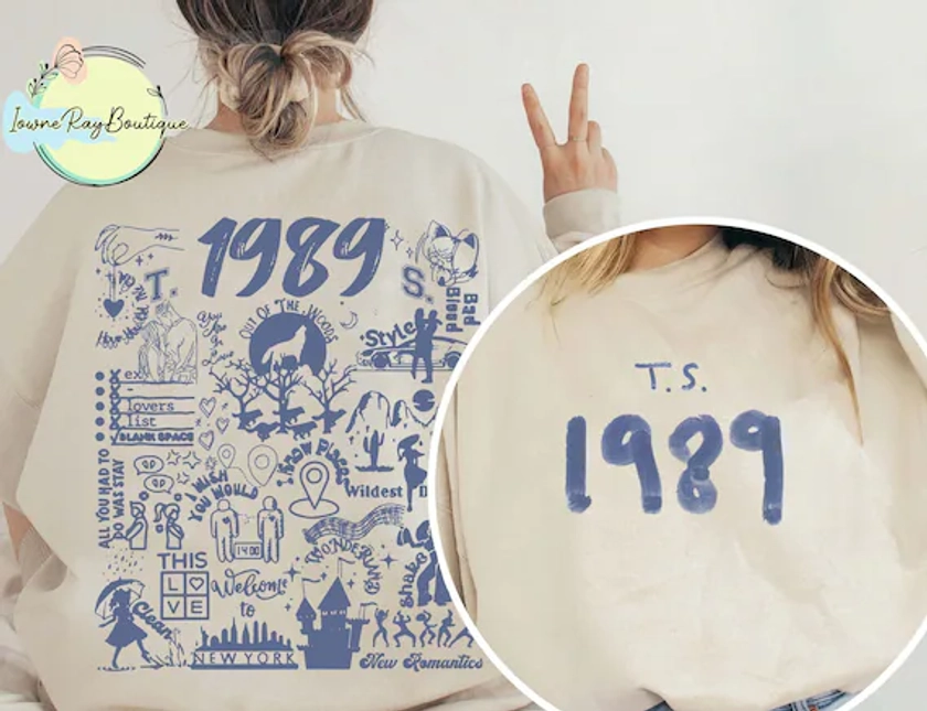 Taylor Swift 1989 Inspired Sweatshirt, The Eras Tour, TS 1989 Album, Taylor Swifties Merch