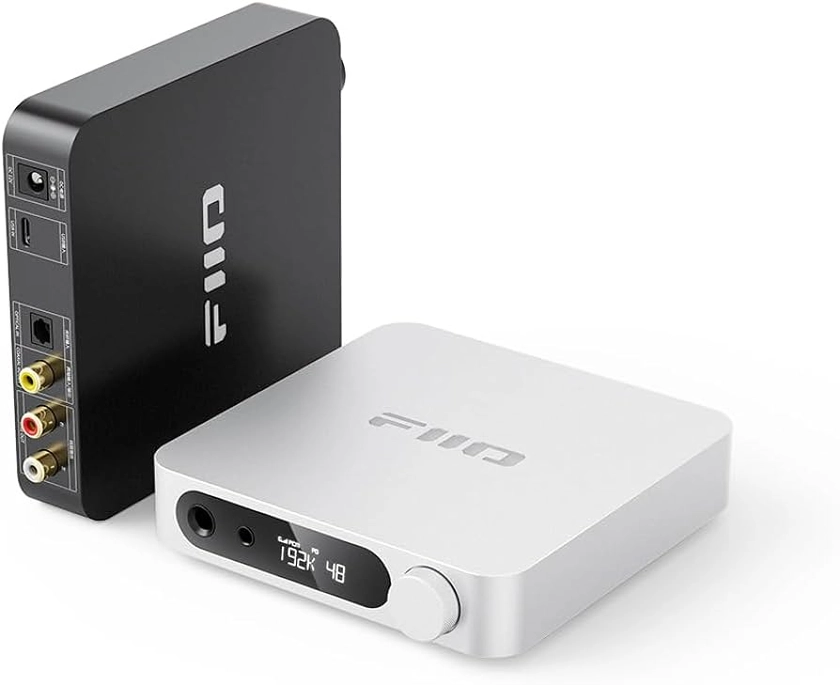 FiiO K11 DAC and Headphone Amplifier for Home Audio or PC, 6.35mm and Balanced 4.4mm, RCA, Coaxial, Optical, 1400mW, 384kHz/24Bit DSD256 (Silver)