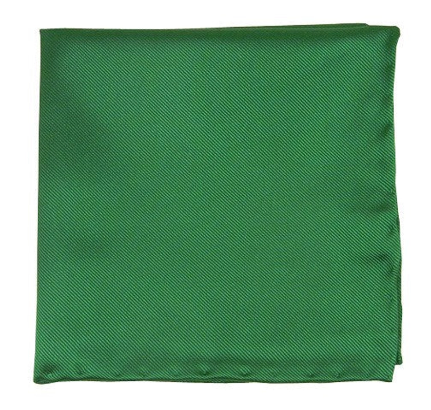 Solid Twill Emerald Pocket Square | Silk Pocket Squares | Tie Bar