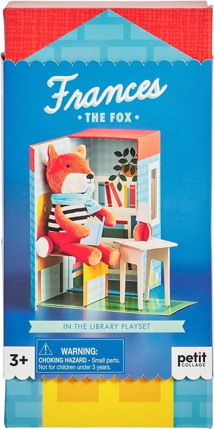 Amazon.com: Petit Collage Frances The Fox in The Library Play Set – Includes Stuffed Animal Toy and Pop-Out Play Set Box – Perfect for Hours of Pretend Play, Kid's Play Set Encourages Creative Expression : Petit Collage: Everything Else
