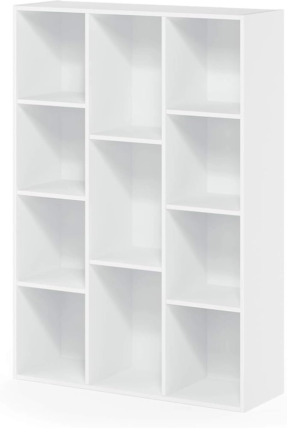 Furinno Luder Bookcase / Book / Storage , 11-Cube, White