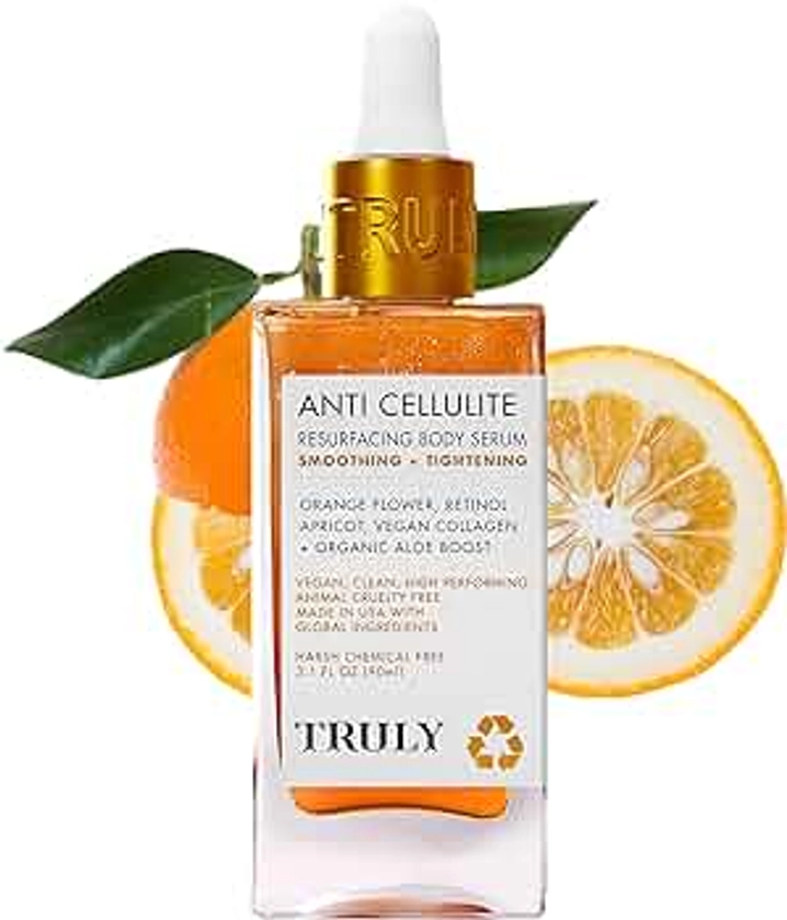 Truly Beauty Anti-Cellulite Serum-Better Than Cream-Helps Tighten Skin, Retinol Body Lotion Serum - Reduces Cellulite - Body Moisturizer Cream Serum - Compress Skin, Body Lotion Serum - 3.1 OZ