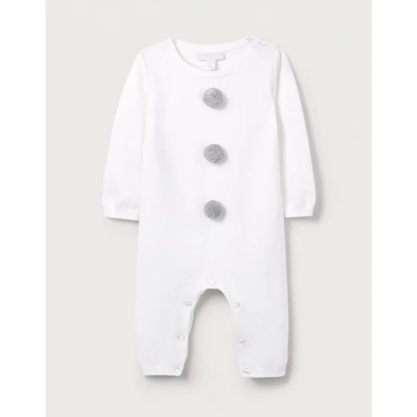 Snowman Knitted Romper (0–24mths) | Unisex | The  White Company