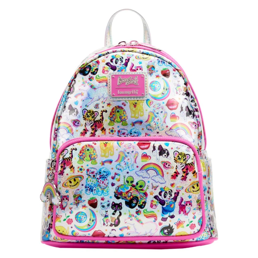 Loungefly Lisa Frank Iridescent Allover Print Mini Backpack
