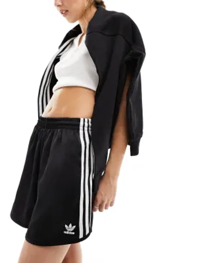 adidas Originals three stripe Sprinter shorts in black | ASOS