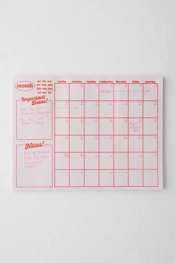 Wild Rose Monthly Desk Calendar