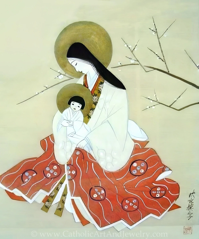 New! Japanese Madonna and Child – Anonymous Artist – Beautiful Catholi