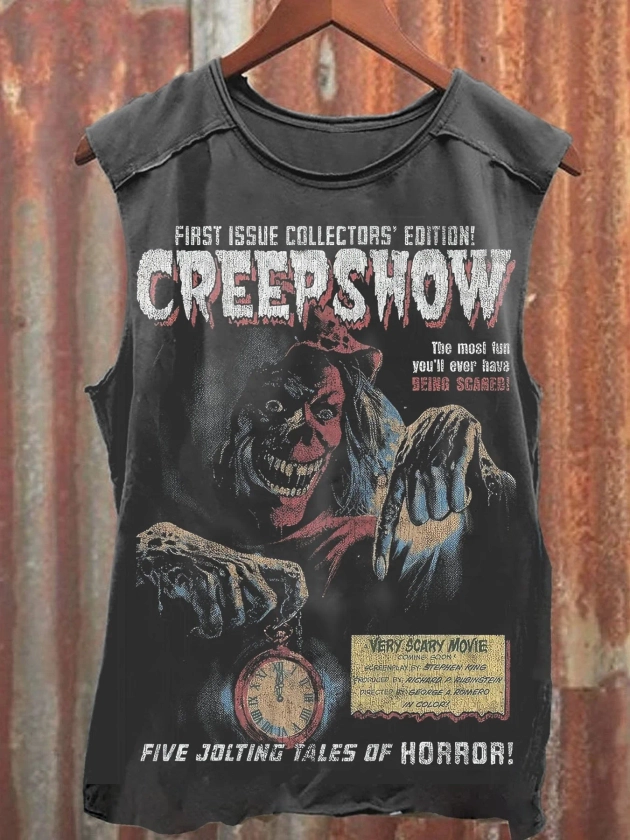 Creepshow Horror Movie Vintage Graphic Print Tank Top