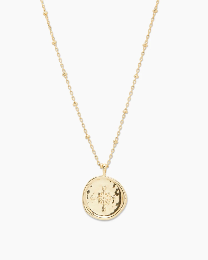 Gorjana Compass Coin Necklace