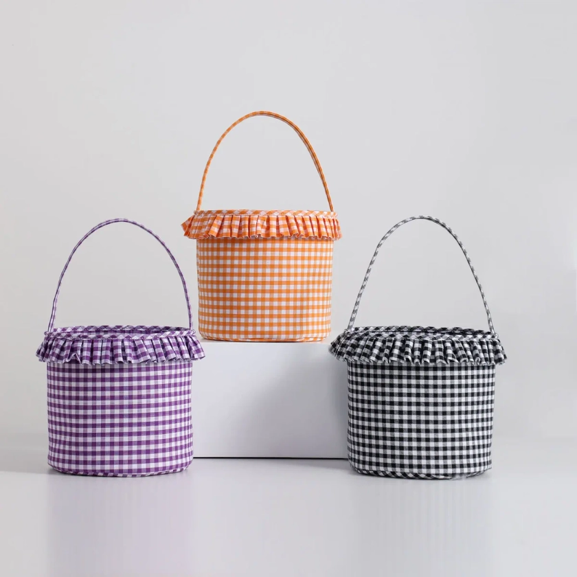 Halloween Ruffle Gingham Totes