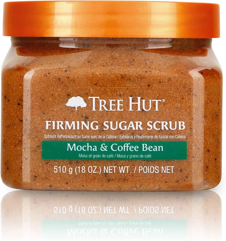 Tree Hut Ultra Hydrating and Exfoliating Sugar Scrub Mocha & Coffee Bean for Nourishing Essential Body Care, 18 Ounce