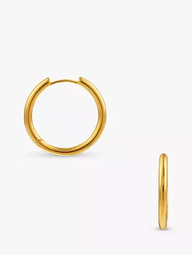 Orelia Everyday Elevated Hoop Earrings, Gold