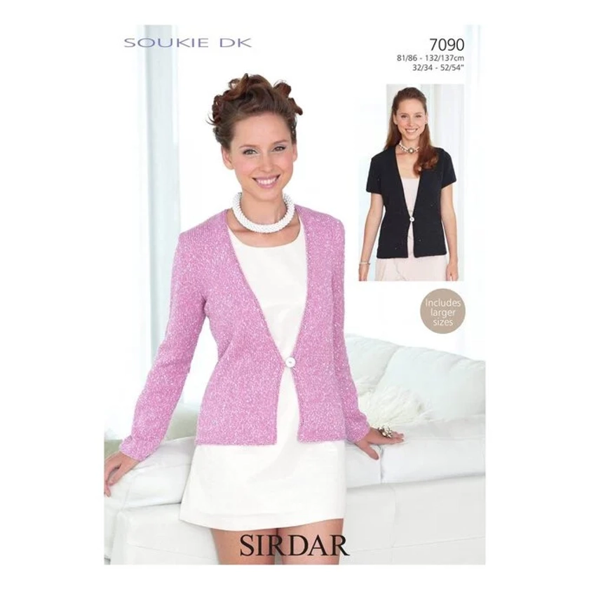 Sirdar Soukie DK Women's Cardigan Digital Pattern 7090