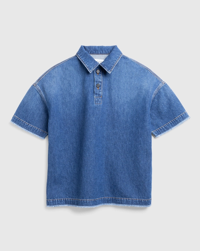 J.W. Anderson – Denim Polo Shirt Light Blue | Highsnobiety Shop
