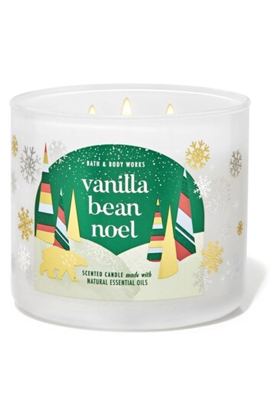 Bath & Body Works Vanilla Bean Noel 3Wick Candle 14.5 oz 411 g
