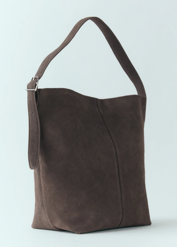 Sac shopper cuir - Femme | MANGO France métropolitaine