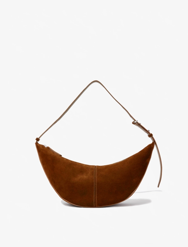 Proenza Schouler Slide Bag in Suede - Saddle | Proenza Schouler Official Site