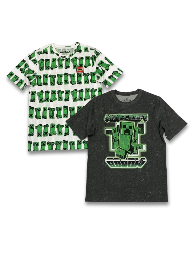 Minecraft Boys Short Sleeve Regular Fit (Sizes 4-16) - Walmart.com