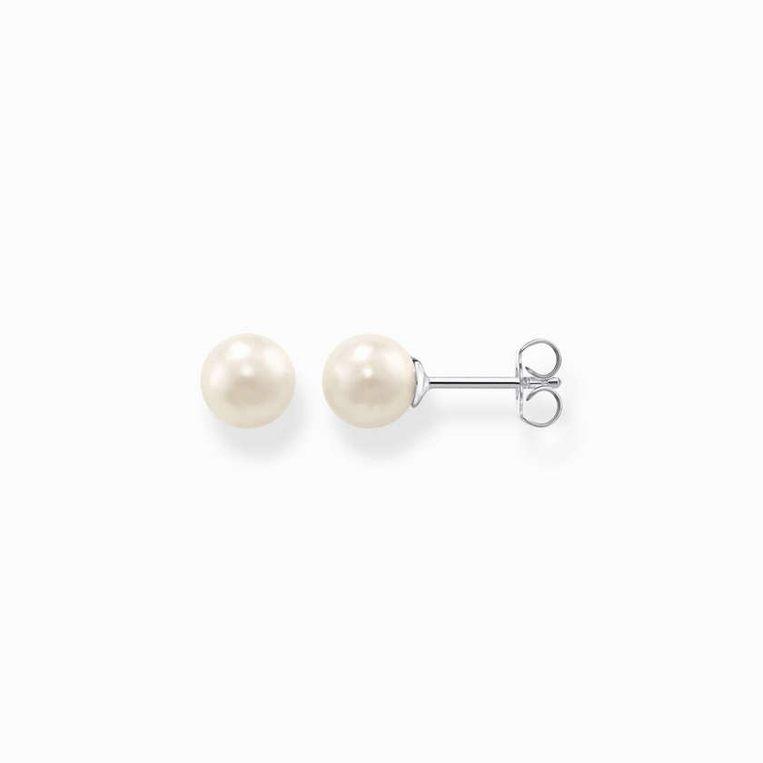 Ear studs pearl silver | Sterling Silver | THOMAS SABO