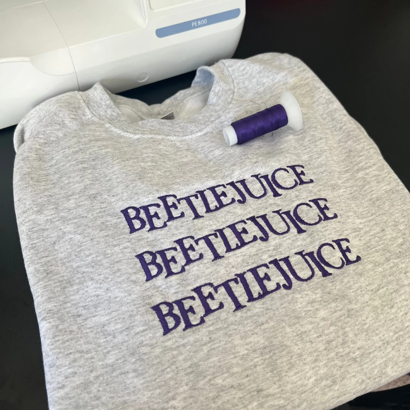 Beetlejuice Embroidered Sweatshirt / Crewneck / Hoodie - Etsy UK
