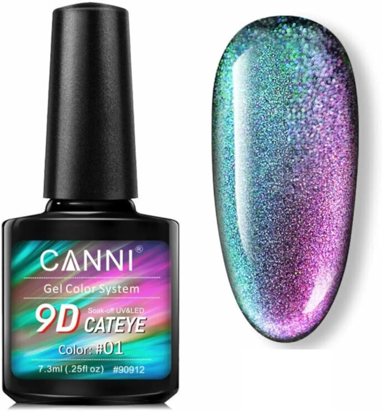 Buy CANNI 9D Cat Eye Nail Gel Polish Galaxy Magnetic UV/LED Soak Off 7.3ml 9D Art Polish Galaxy Magnetic UV LED Gel Nail polish (CANNI-9D-01) Online at Low Prices in India - Amazon.in
