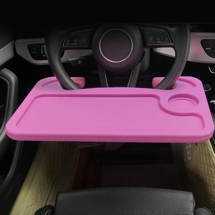 Car Steering Wheel Tray 2 In 1 Steering Wheel Dining Table, Food Tray Table Plate Suitable For Most Vehicles