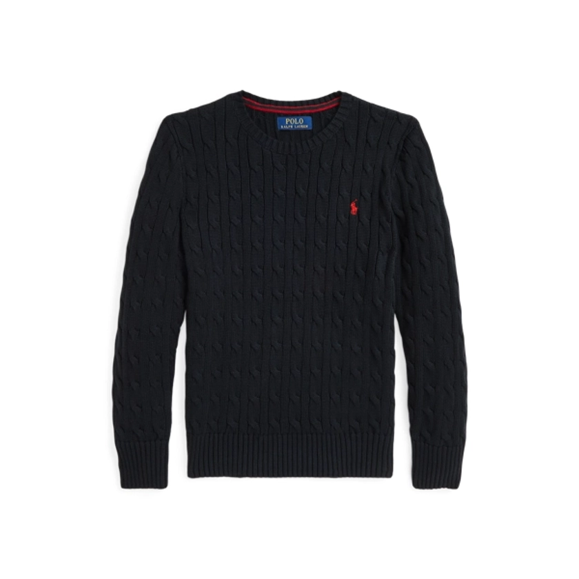 Cable-Knit Cotton Jumper for Boys | Ralph Lauren® UK