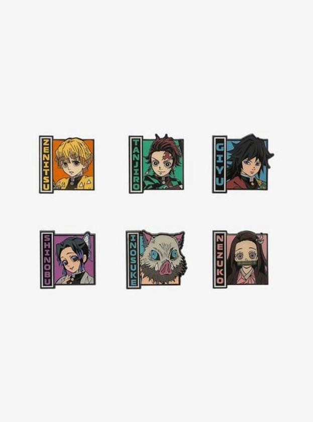 Demon Slayer: Kimetsu No Yaiba Square Name Blind Box Enamel Pin | Hot Topic