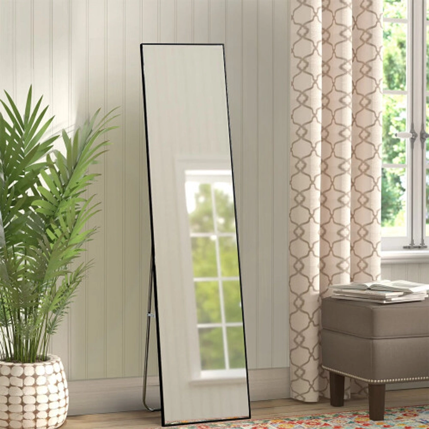 (Black) Modern Slim Frame Full Length Mirror on OnBuy