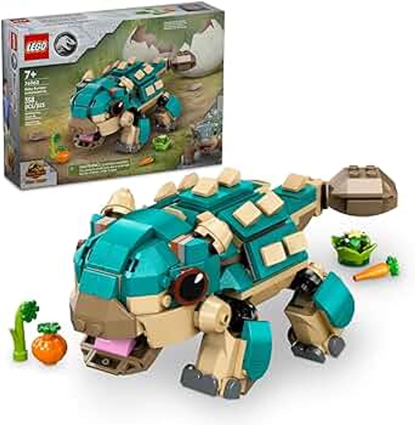 LEGO Jurassic World Baby Bumpy: Ankylosaurus Dinosaur Toy for Camp Cretaceous Fans and Kids Aged 7 Plus, Fun Build-a-Dinosaur Jurassic Park Toy for Boys and Girls, Animal Toy Playset, 76962