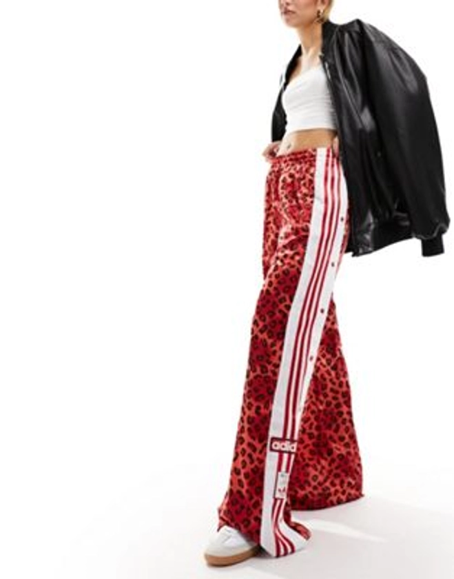 adidas Originals - adibreaks - Leopard Luxe - Pantalon de jogging imprimé léopard sur l'ensemble - Rouge