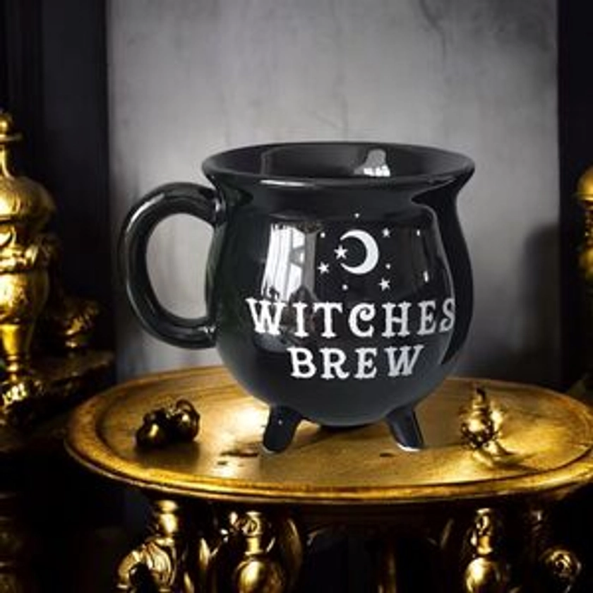 Black Witches Brew Cauldron Mug