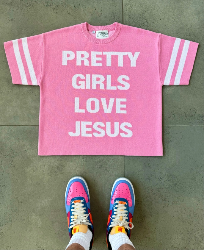 "Pretty Girls Love Jesus" Knitted Jersey