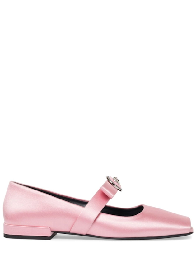 Chaussures plates en soie 20 mm - Versace - Femme  - Light Pink - 35 IT