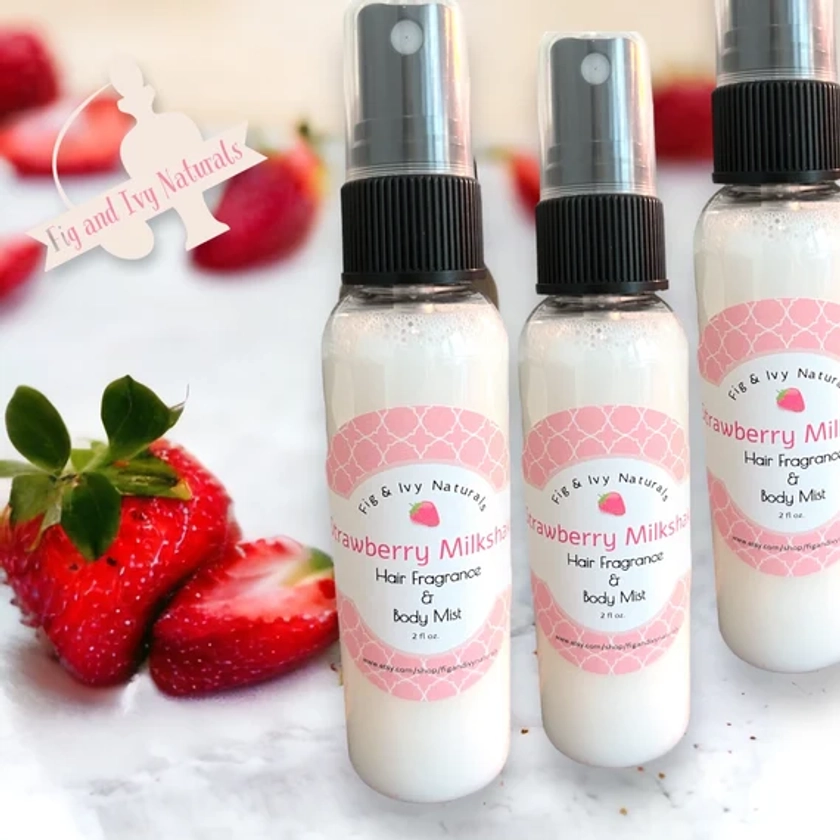 Strawberry Milkshake Hair Perfume - Strawberry Shortcake - Strawberry Milk Perfume - Gift For The Kawaii Cutie - Teenage Girl Gift